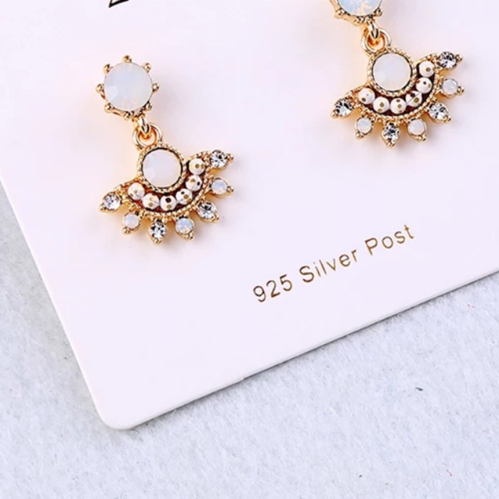 925 vintage boho crystal earrings - Picture 8 of 8